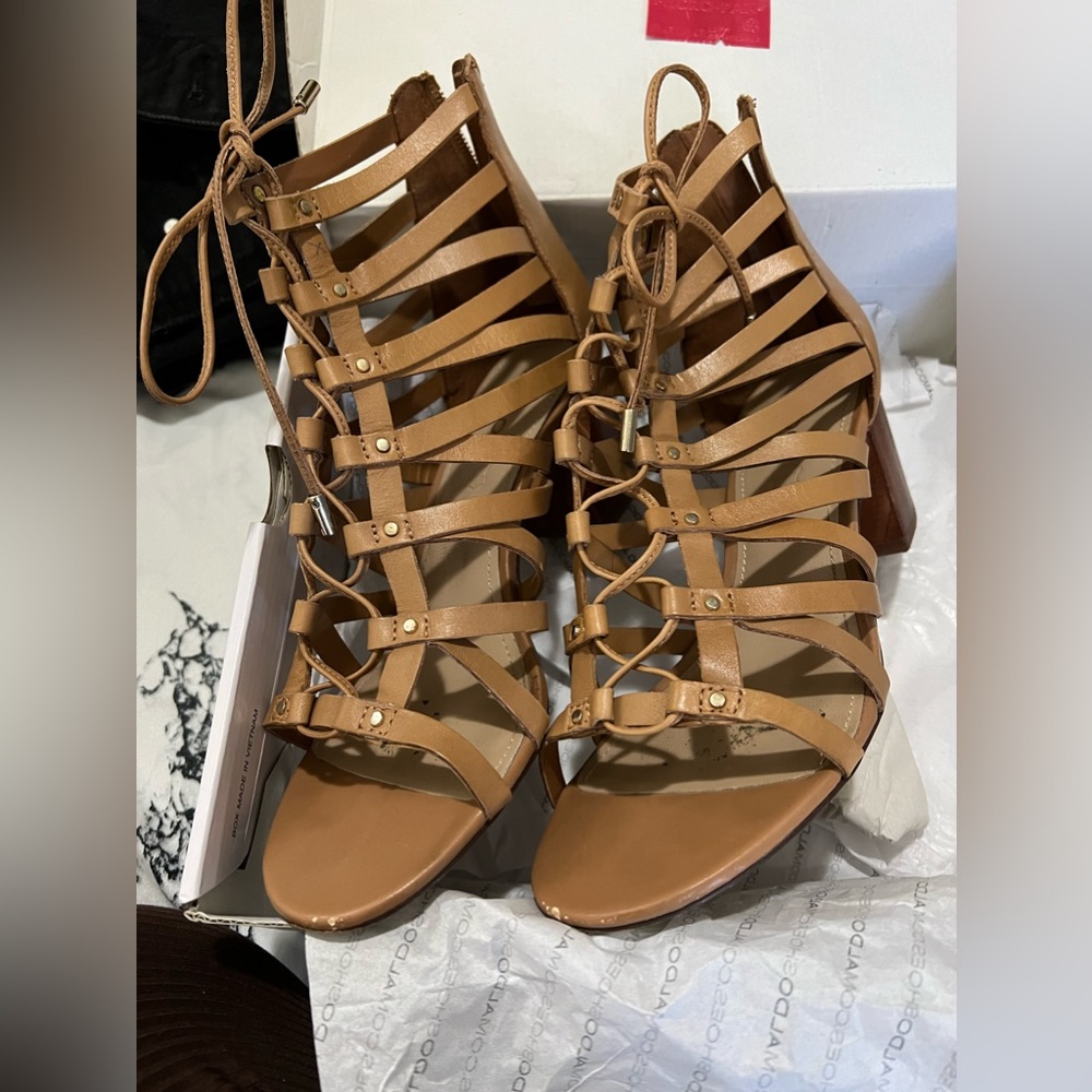 Aldo sandals with box. Minor scoffing